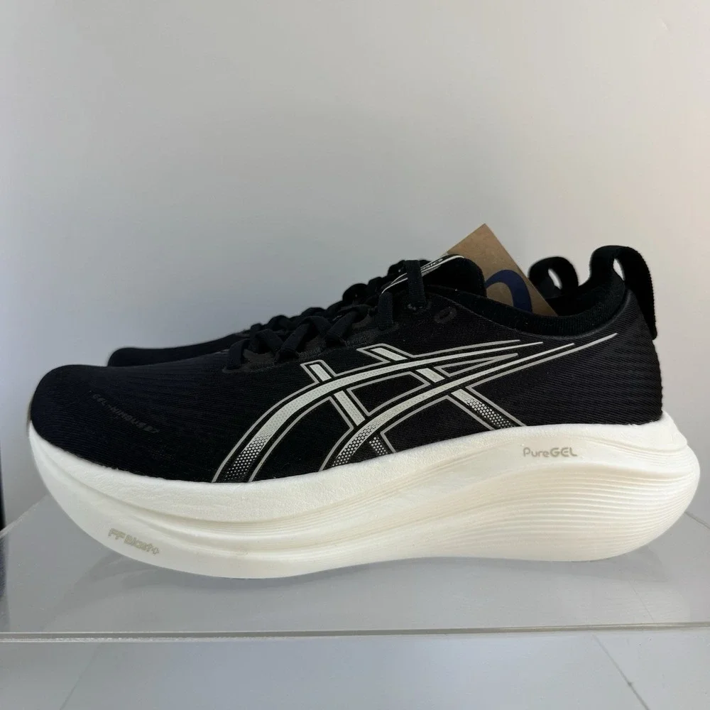 Brand New ASICS Gel Nimbus 27 Black Lake Grey 1011B958 Running Men's Size 8